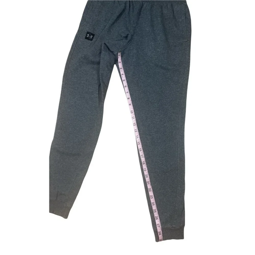 UNDER ARMOUR RIVAL FLEECE joggers MENS medium gray with pockets - Picture 4 of 6